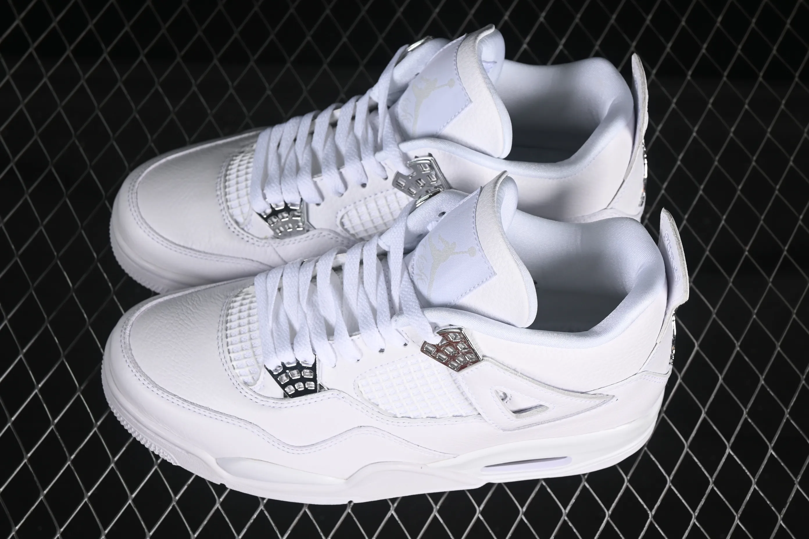 All categories Air Jordan Jordan series basketball shoes Air Jordan 4 Air Jordan 4 Retro "PureMoney" AJ4 Joe 4 White Cat First layer leather 308497-100